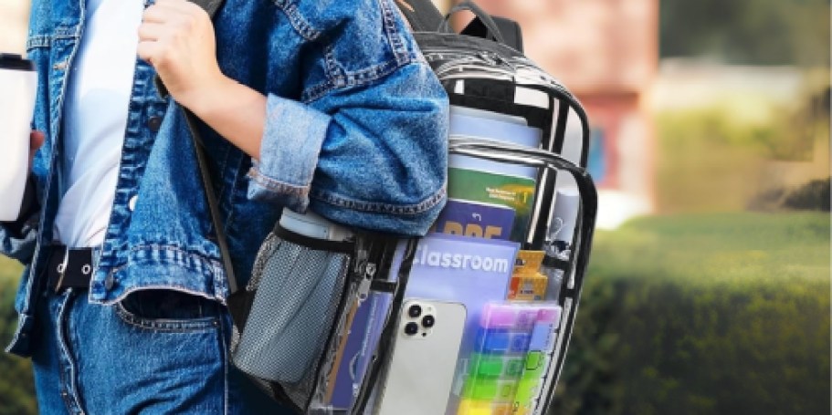 Clear Backpack Just $10.99 on Amazon (Great for Sporting Events!)