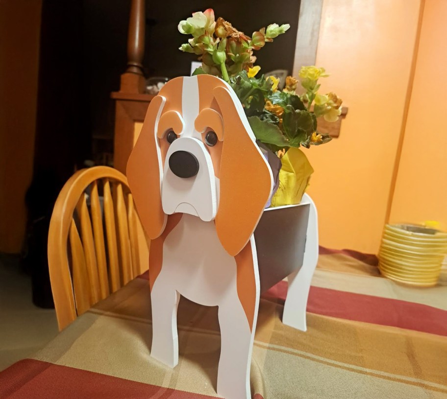 dog-shaped planter