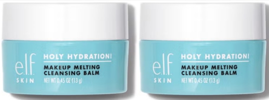 two mini elf cleansing balm jars