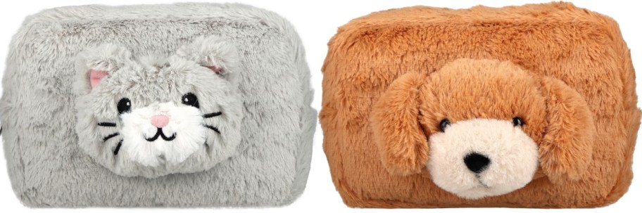 faux fur cat and do pencil cases