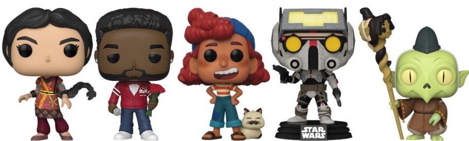 five funko pop figures