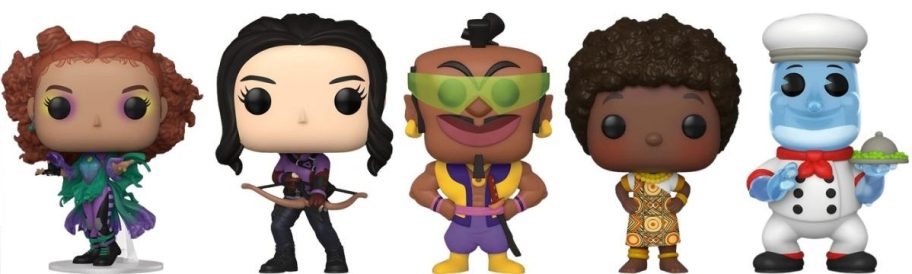 five funko pop figures