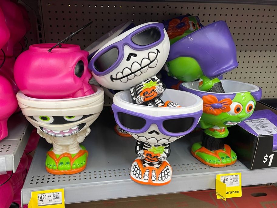 Skeleton Blow Mold Decor on shelf in store