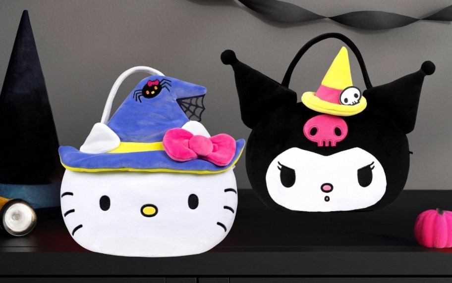 hello kitty and kuromi halloween treat pails