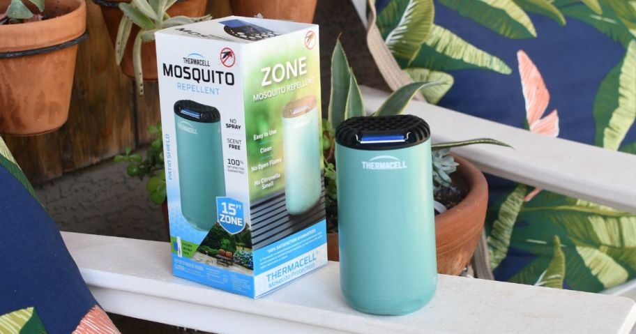 hermacell Patio Shield Mosquito Repeller on chair