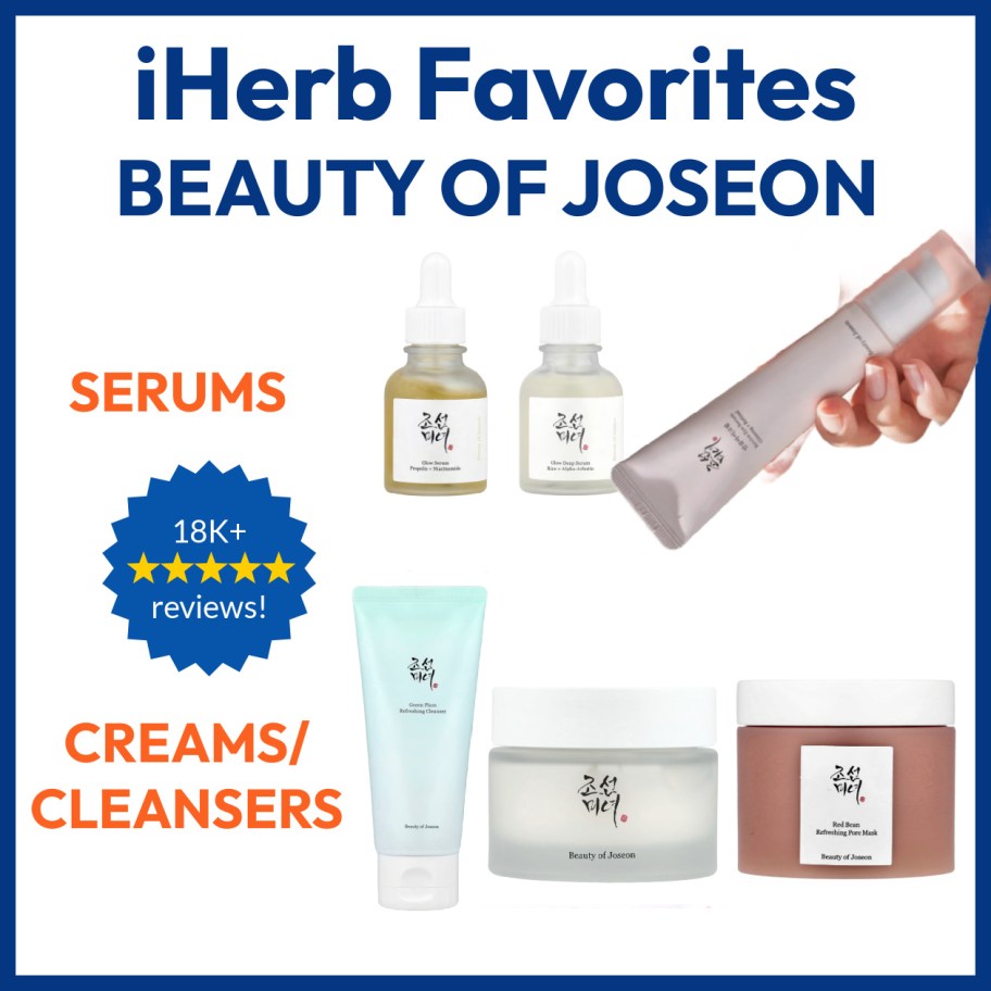 collage of korean skincare items