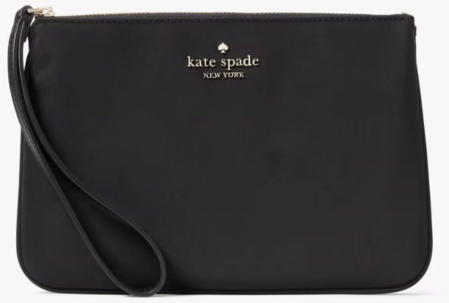 black Kate Spade Chelsea Medium Wristlet Pouch