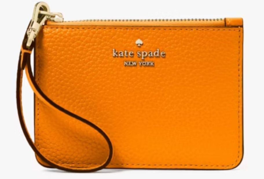 orange Kate Spade Lena Small Wristlet