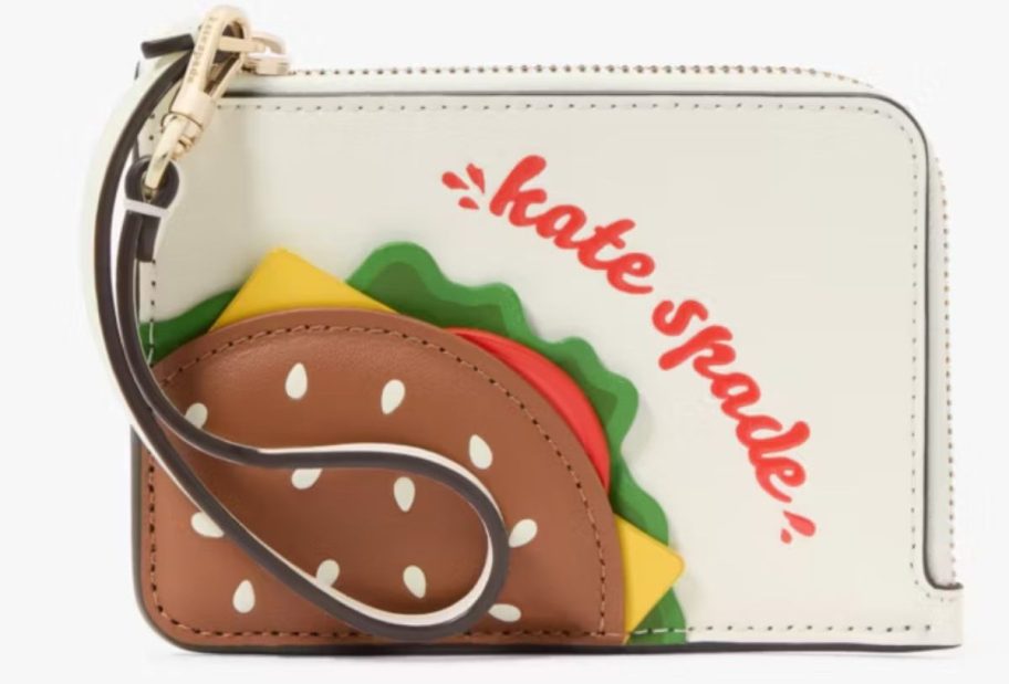 Kate Spade Snack Bar Burger Card Holder Wristlet