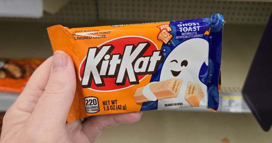 hand holding KitKat Ghost Toast