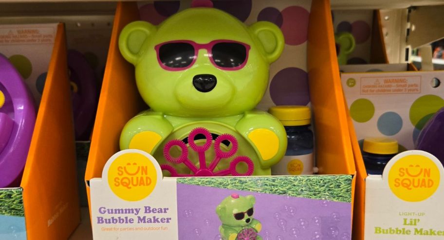Sun squad gummy bear bubble machine