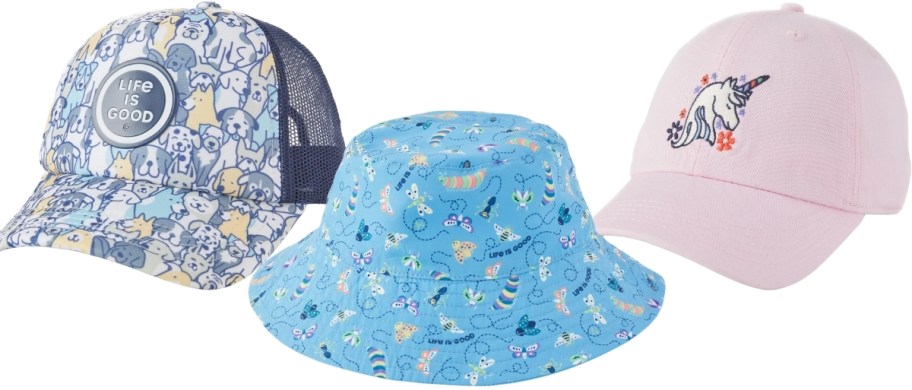three kids hats