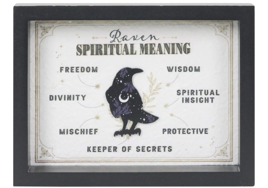Ashland 7.75" Raven Spiritual Meaning Tabletop Sign