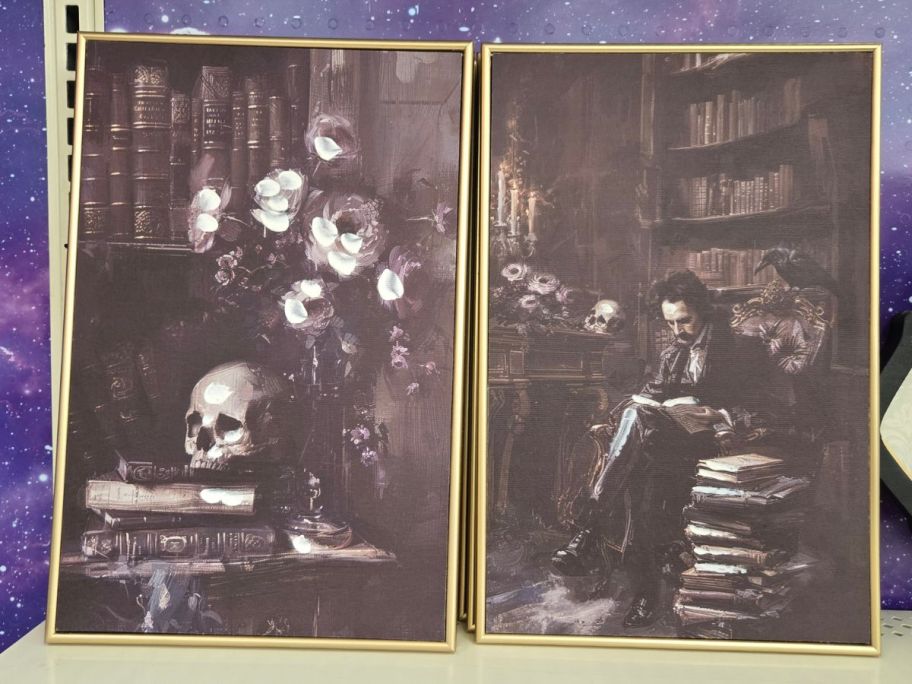 wall decor on shelf in store