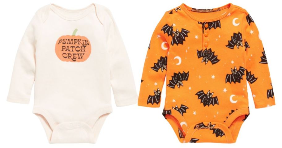 two baby boys' old navy halloween bodysuits