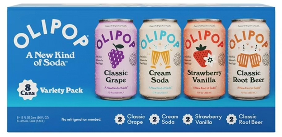 olipop variety pack box of soda