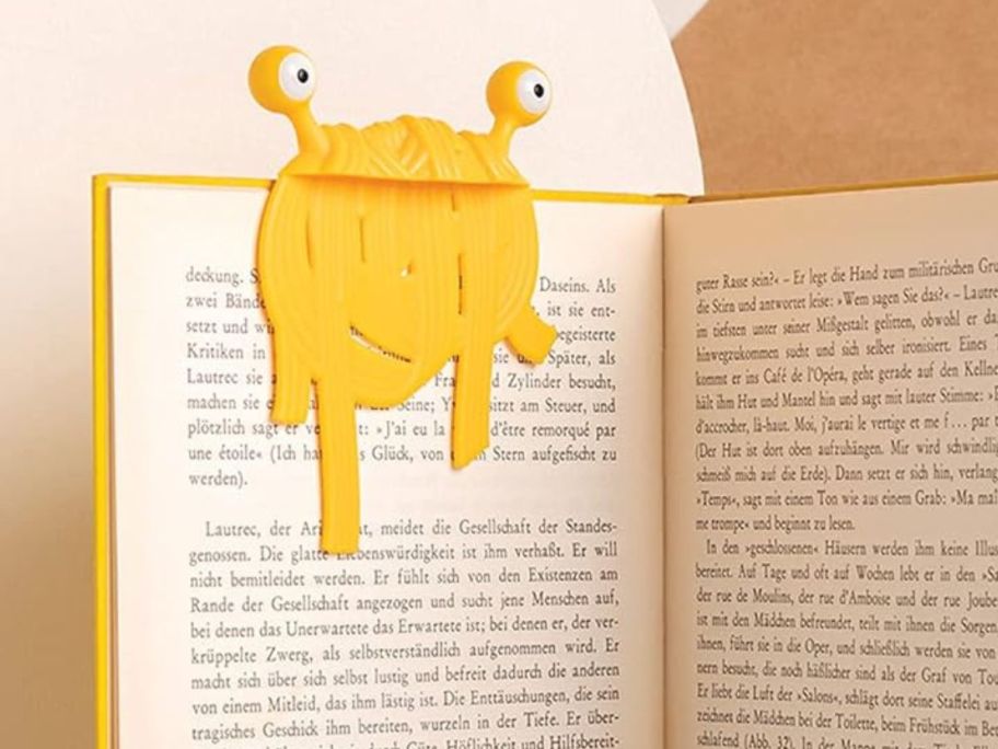 OTOTO Spaghetti Bookmark on book