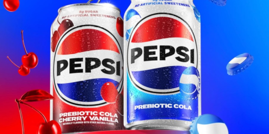 NEW Pepsi Prebiotic Soda Cherry Vanilla 8-Pack Just $6 on Amazon