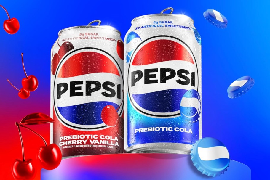 NEW Pepsi Prebiotic Soda Cherry Vanilla 8-Pack Just $6 on Amazon