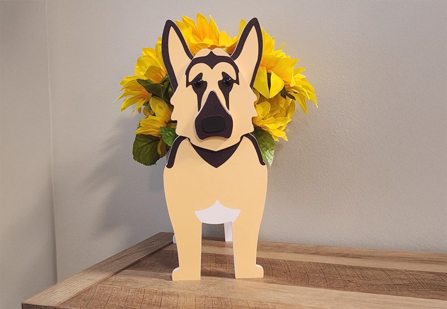 planter in the shape of a dog