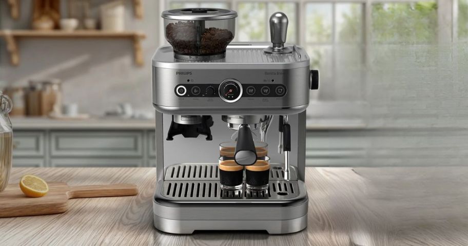 Philips Barista-Brew Semi-Automatic Espresso Machine on counter