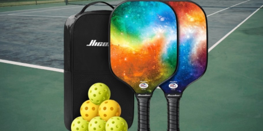 Pickleball Set Just $14.99 on Amazon (Paddles, Balls & Carrying Bag)