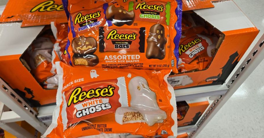 bags of Reese's Halloween candy