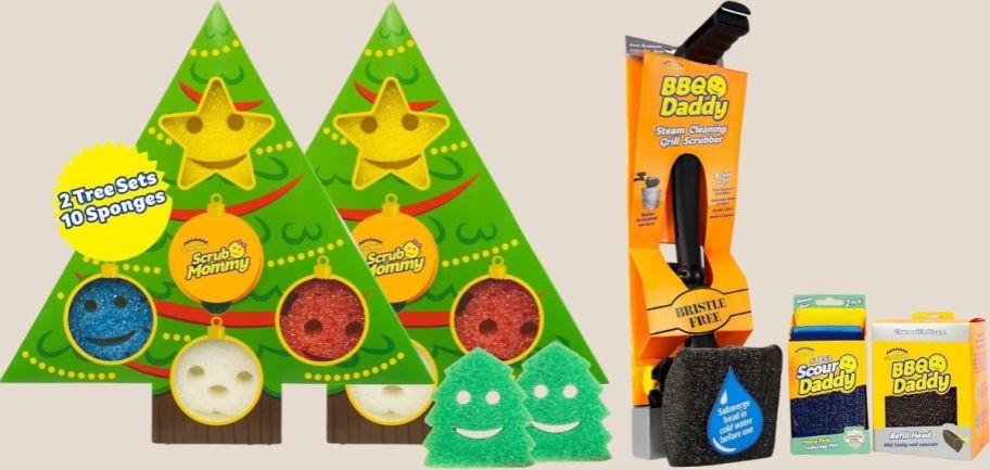 christmas tree 2 pack and grill cleaning kit
