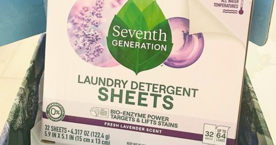 a pack of Seventh Generation Laundry sheets
