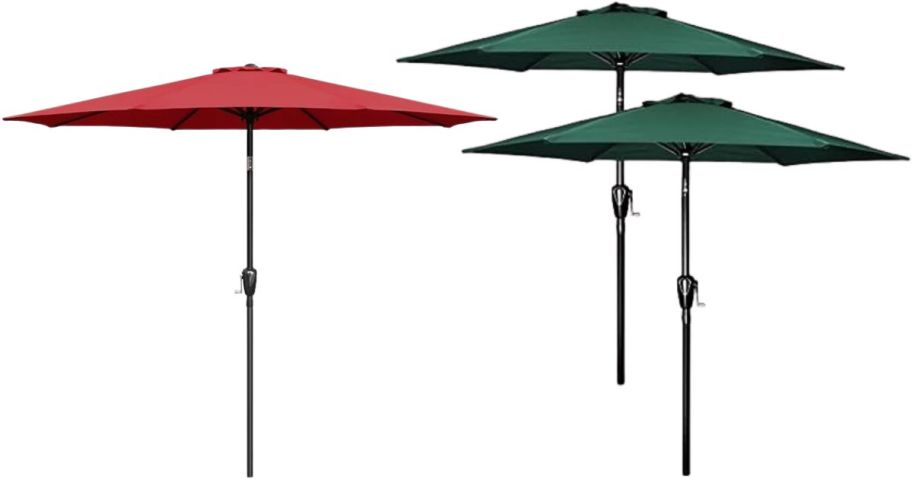 three simple deluxe umbrellas
