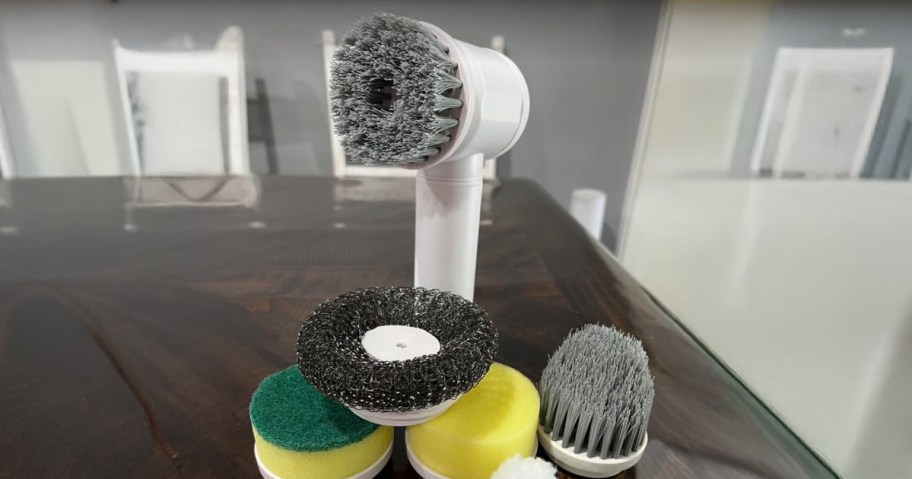spin scrubber sitting on a table