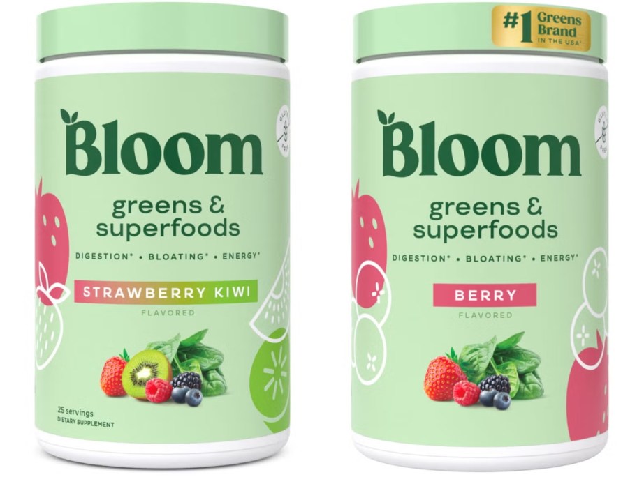 2 containers of Bloom Greens & Superfoods