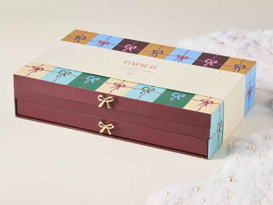 A box with checker boxes on the side