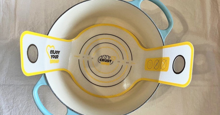 silicone sling inside a dutch oven