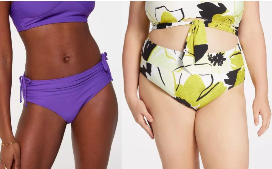 Stock images of two women wearing Calia Swim Bottoms