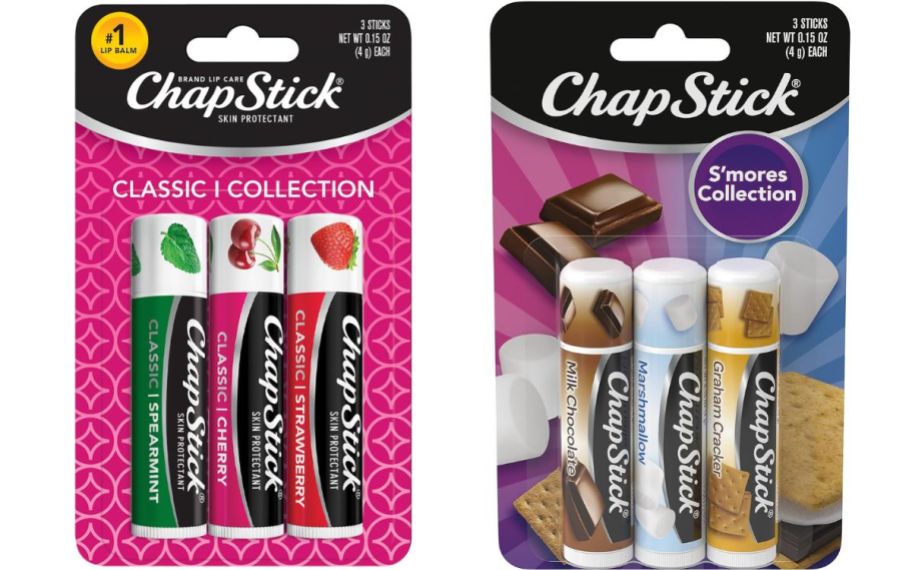 stock image of two chapstick packs