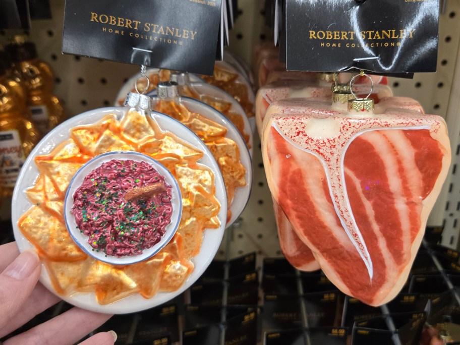 Chips and Salsa and T-Bone Steak Ornaments