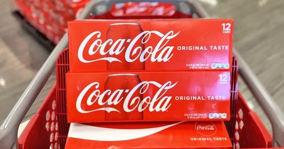 Coca-Cola 12-Packs in cart at Target
