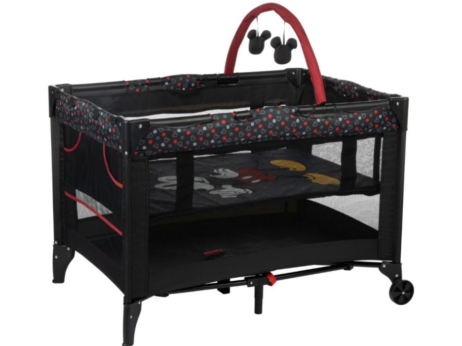 Disney Baby 3D Ultra Mickey Mouse Play Yard w Bassinet and Storage Bag