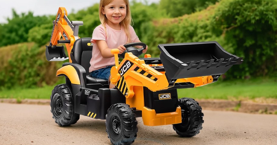 Score $150 Off This Excavator Ride-On Toy + Free Shipping on Wamart.com