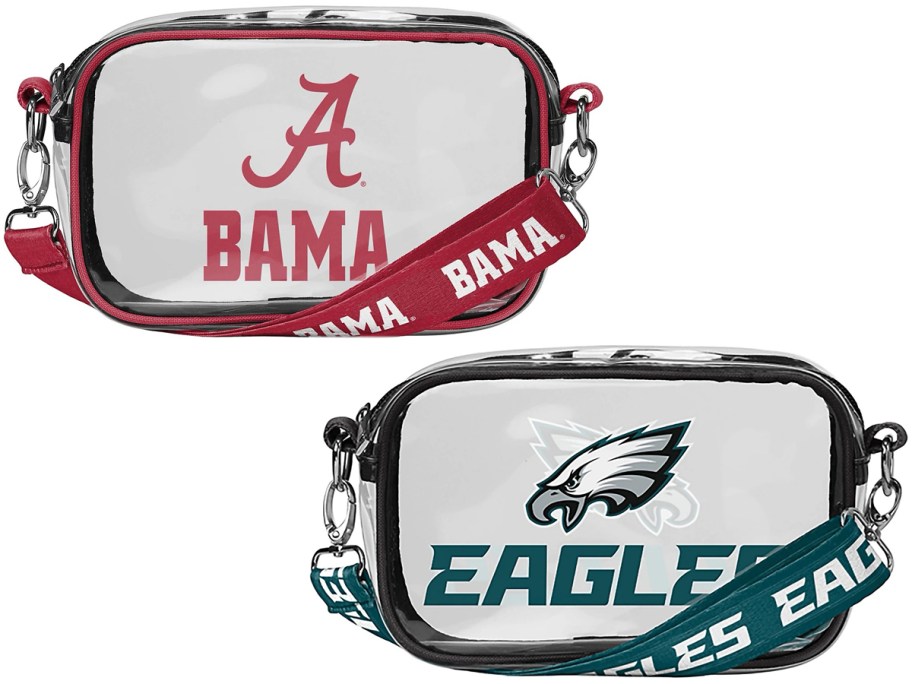 FOCO Alabama and Philadelphia Eagles Clear Camera Bag