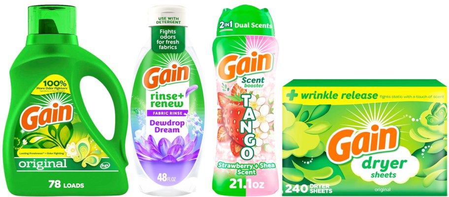 4 gain laundry products