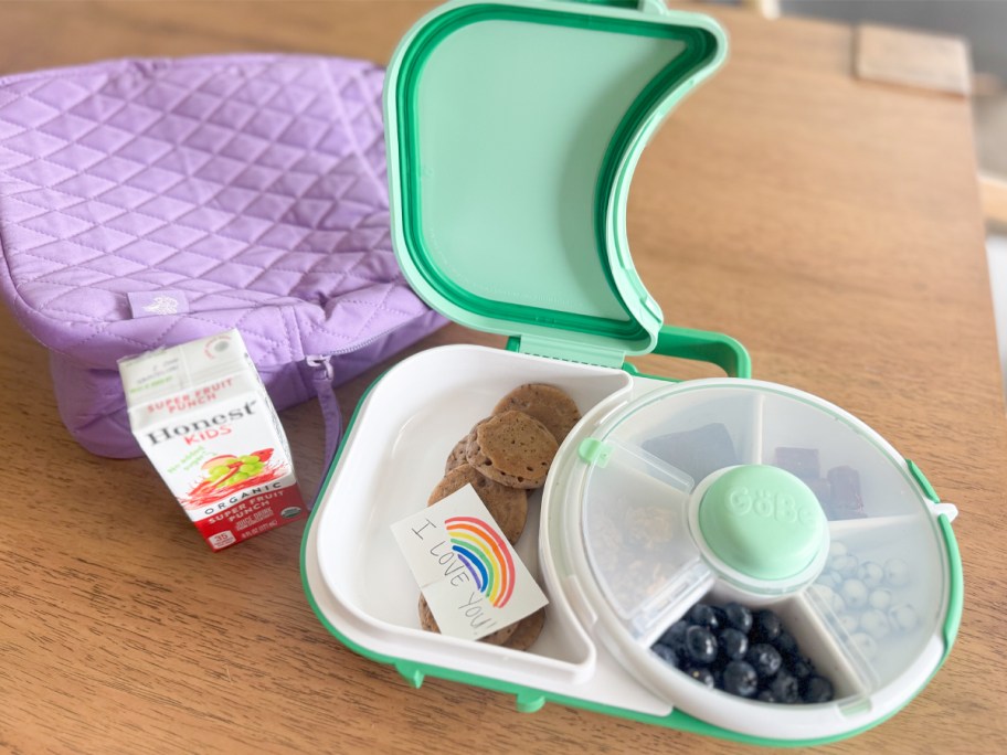 GoBe 2-in-1 Bento Style Lunchbox with Snack Spinner 