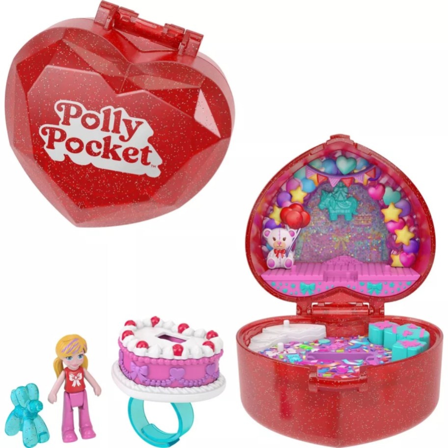a Polly Pocket Mattel 80th Anniversary Jewelry Box Compact Playset