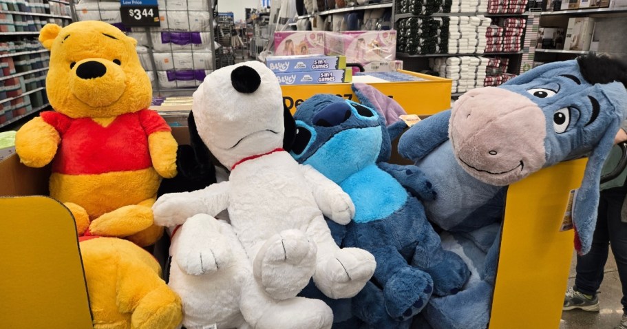 Disney & Peanuts Jumbo Plushes Just $25 on Walmart.com (Regularly $45)