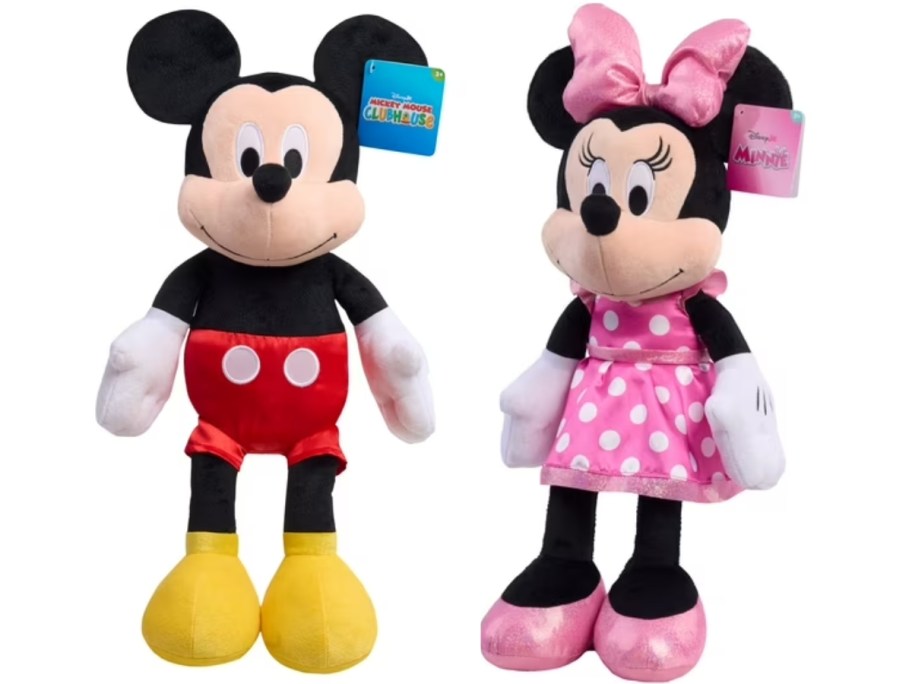 large Mickey & Minnie Mouse plushes