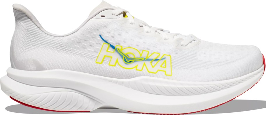 white hoka running shoe