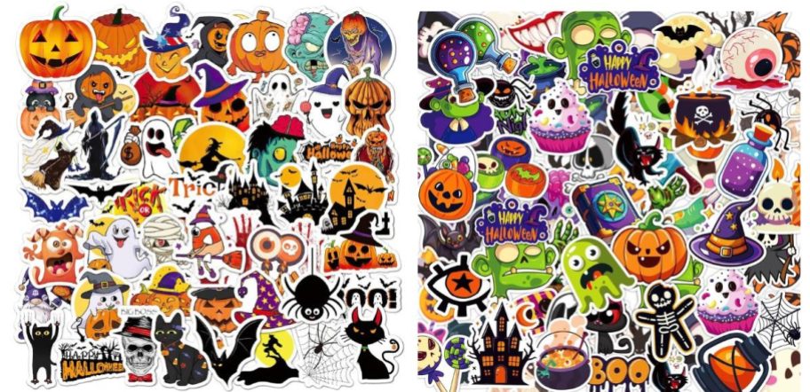 Two packs of Halloween stickers