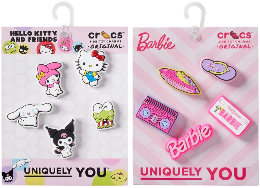 Hello Kitty and Barbie Jibbitz