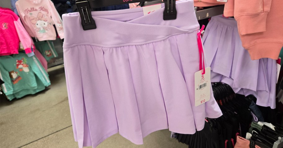 Justice Girls Crossover Waistband Pleated Skirt